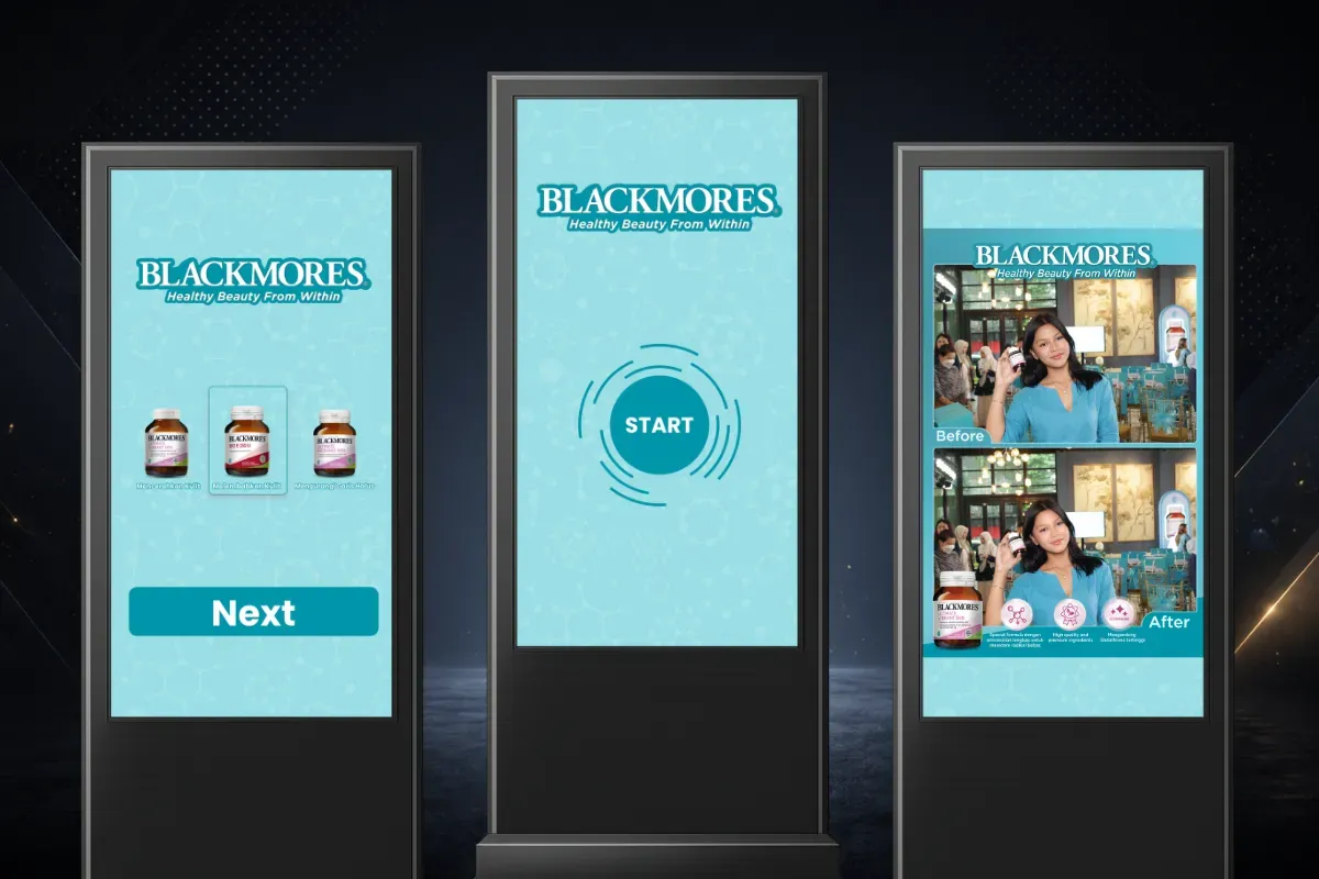 Beauty After Photobooth AI activation for Blackmores product launch event